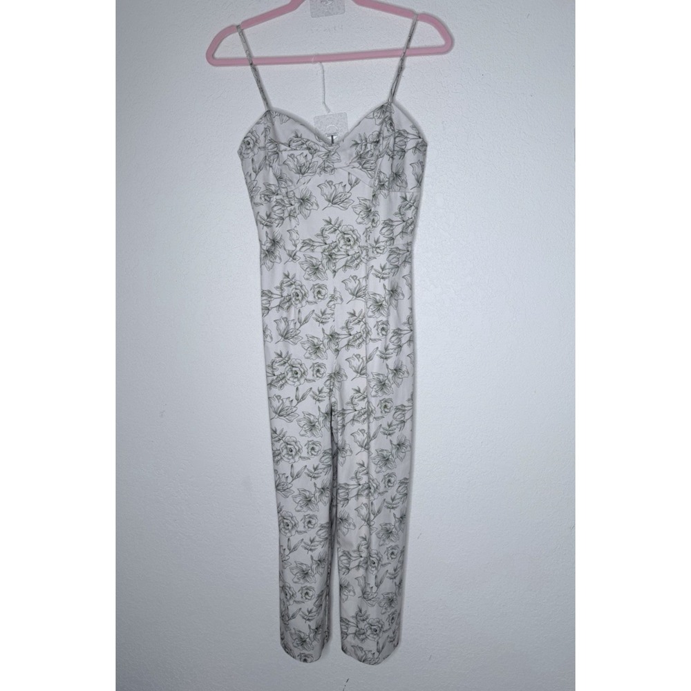 Gianni Bini  Babydoll‎ Jumpsuit Women Size 2 Floral Wide Leg Sleeveless Lined
